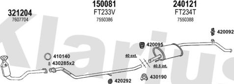 Klarius 330139E - Система выпуска ОГ autosila-amz.com