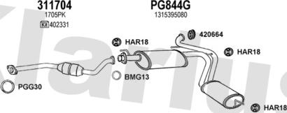 Klarius 330898U - Система выпуска ОГ autosila-amz.com