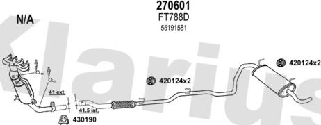 Klarius 330865E - Система выпуска ОГ autosila-amz.com