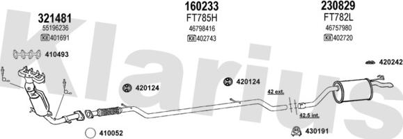 Klarius 330824E - Система выпуска ОГ autosila-amz.com