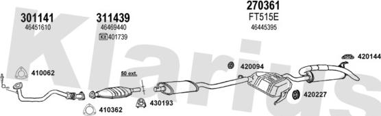 Klarius 330361E - Система выпуска ОГ autosila-amz.com