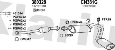 Klarius 330780U - Система выпуска ОГ autosila-amz.com