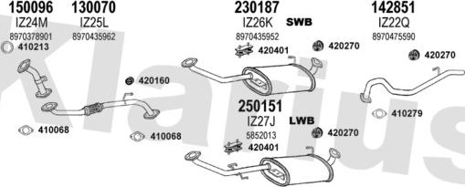 Klarius 290013E - Система выпуска ОГ autosila-amz.com