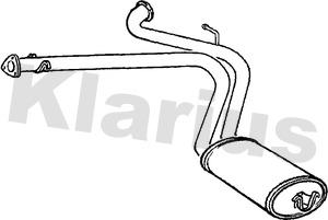 Klarius 250722 - Средний глушитель выхлопных газов autosila-amz.com