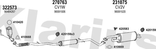 Klarius 200004E - Система выпуска ОГ autosila-amz.com