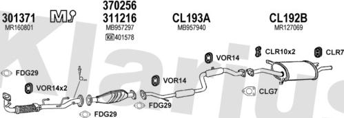 Klarius 210190U - Система выпуска ОГ autosila-amz.com