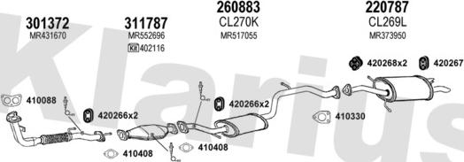 Klarius 210193E - Система выпуска ОГ autosila-amz.com