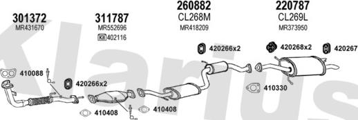 Klarius 210192E - Система выпуска ОГ autosila-amz.com