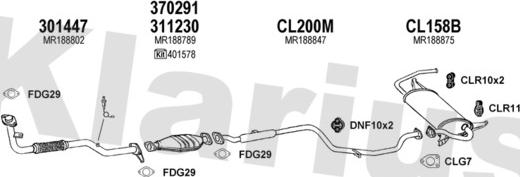 Klarius 210150U - Система выпуска ОГ autosila-amz.com