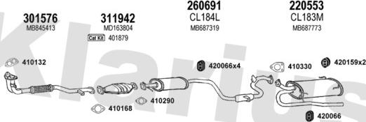 Klarius 210151E - Система выпуска ОГ autosila-amz.com