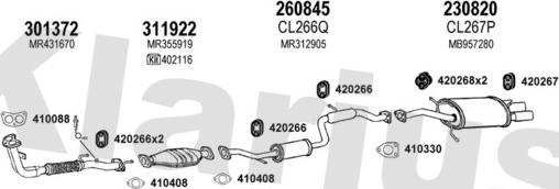 Klarius 210189E - Система выпуска ОГ autosila-amz.com