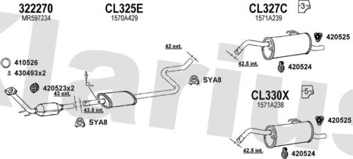 Klarius 210290U - Система выпуска ОГ autosila-amz.com