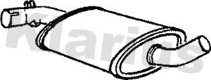 Klarius 210390 - Средний глушитель выхлопных газов autosila-amz.com