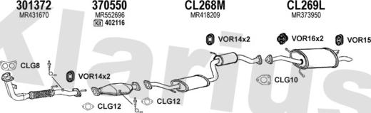 Klarius 210234U - Система выпуска ОГ autosila-amz.com