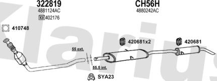 Klarius 220046U - Система выпуска ОГ autosila-amz.com