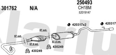 Klarius 220016E - Система выпуска ОГ autosila-amz.com