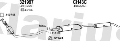 Klarius 220035U - Система выпуска ОГ autosila-amz.com