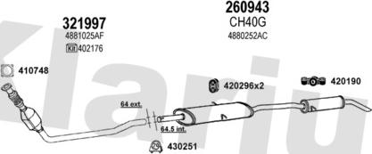 Klarius 220036E - Система выпуска ОГ autosila-amz.com