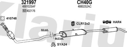 Klarius 220036U - Система выпуска ОГ autosila-amz.com