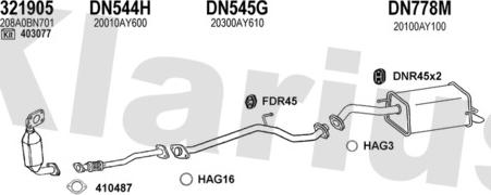 Klarius 270445U - Система выпуска ОГ autosila-amz.com
