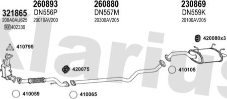 Klarius 270440E - Система выпуска ОГ autosila-amz.com