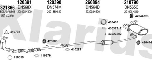 Klarius 270451E - Система выпуска ОГ autosila-amz.com