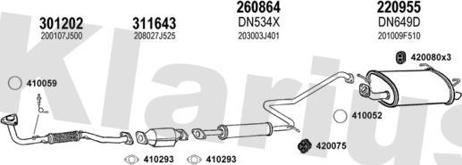 Klarius 270468E - Система выпуска ОГ autosila-amz.com