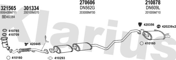 Klarius 270489E - Система выпуска ОГ autosila-amz.com