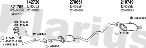 Klarius 270482E - Система выпуска ОГ autosila-amz.com