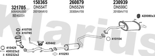 Klarius 270436E - Система выпуска ОГ autosila-amz.com