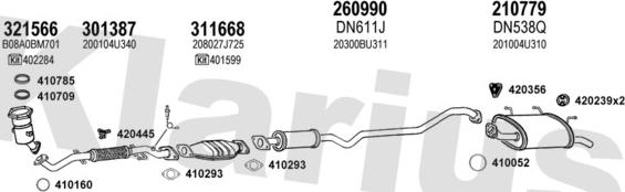 Klarius 270424E - Система выпуска ОГ autosila-amz.com