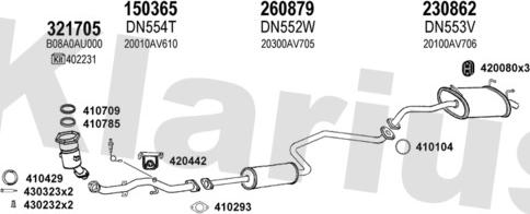 Klarius 270428E - Система выпуска ОГ autosila-amz.com