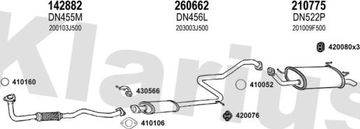 Klarius 270422E - Система выпуска ОГ autosila-amz.com