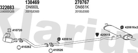 Klarius 270558E - Система выпуска ОГ autosila-amz.com