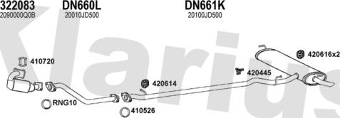 Klarius 270558U - Система выпуска ОГ autosila-amz.com