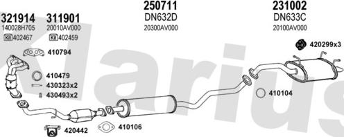 Klarius 270515E - Система выпуска ОГ autosila-amz.com