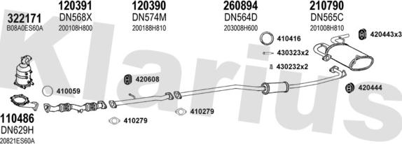 Klarius 270512E - Система выпуска ОГ autosila-amz.com