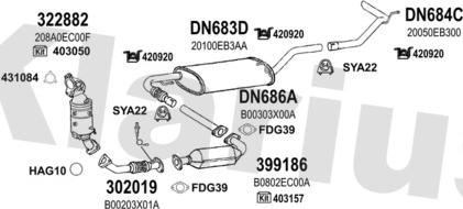 Klarius 270589U - Система выпуска ОГ autosila-amz.com