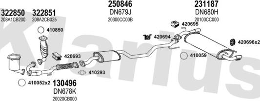 Klarius 270582E - Система выпуска ОГ autosila-amz.com