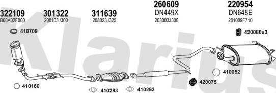 Klarius 270536E - Система выпуска ОГ autosila-amz.com