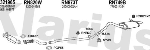 Klarius 270571U - Система выпуска ОГ autosila-amz.com