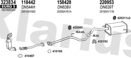 Klarius 270695E - Система выпуска ОГ autosila-amz.com