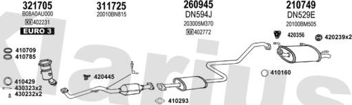 Klarius 270658E - Система выпуска ОГ autosila-amz.com