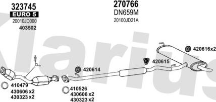 Klarius 270687E - Система выпуска ОГ autosila-amz.com