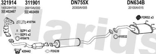 Klarius 270639U - Система выпуска ОГ autosila-amz.com