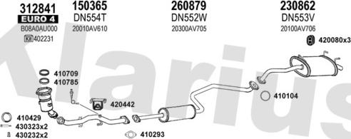 Klarius 270671E - Система выпуска ОГ autosila-amz.com