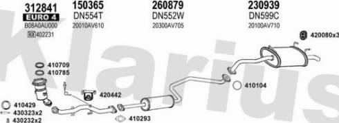 Klarius 270672E - Система выпуска ОГ autosila-amz.com