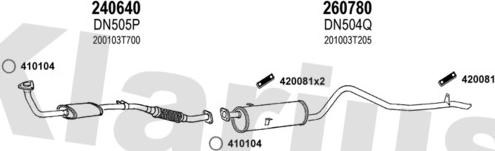 Klarius 270384E - Система выпуска ОГ autosila-amz.com