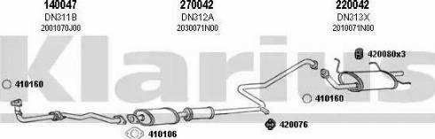 Klarius 270219E - Система выпуска ОГ autosila-amz.com