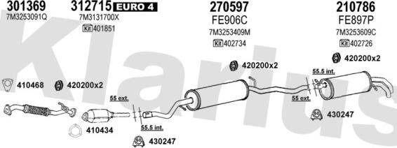 Klarius 790565E - Система выпуска ОГ autosila-amz.com